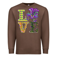 Chestnut mardi gras love mask Premium Sweatshirt - BarkalooDesign