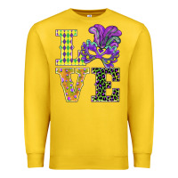 Lemon mardi gras love mask Premium Sweatshirt - BarkalooDesign