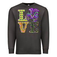 Smoke mardi gras love mask Premium Sweatshirt - BarkalooDesign
