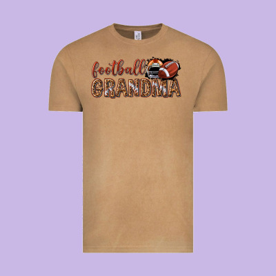 Vintage Tee football grandma with leopard