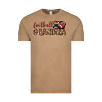 Vintage Coffee football grandma with leopard Vintage Tee - texasbilliewilder