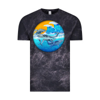 Cloud Black humpback whale Vintage Tee - BarkalooDesign