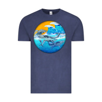 Vintage Denim humpback whale Vintage Tee - BarkalooDesign