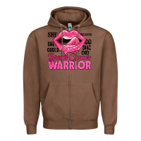 Chestnut breast cancer warrior lips Zipper Hoodie - JahusDesignShop