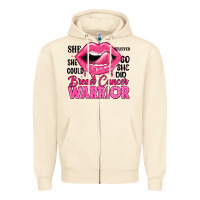 Sandshell breast cancer warrior lips Zipper Hoodie - JahusDesignShop