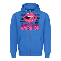 True Royal breast cancer warrior lips Zipper Hoodie - JahusDesignShop