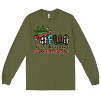 Army Green hello sunshine Long Sleeve Tee - SublimationCraftShop