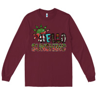 Burgundy hello sunshine Long Sleeve Tee - SublimationCraftShop