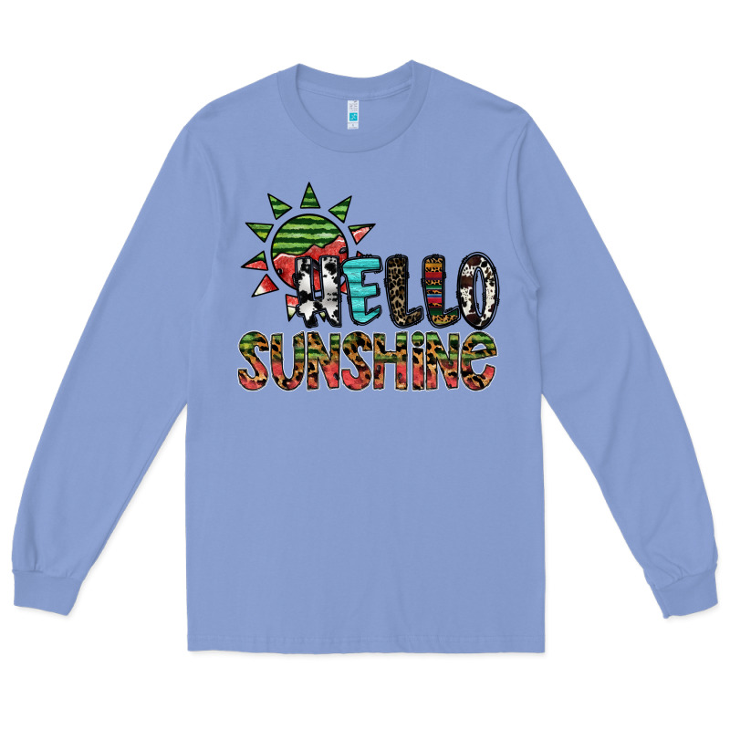 Hello Sunshine Long Sleeve Tee by SublimationCraftShop | Teevron