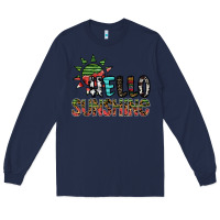 Navy hello sunshine Long Sleeve Tee - SublimationCraftShop