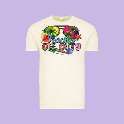 Teacher Off Duty Vintage Tee Designed By Zillion Design Studio