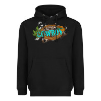 Black western cowboy and hat with cactus and cowhide Heavyweight Hoodie - Artiststas
