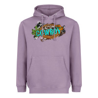 Lavender western cowboy and hat with cactus and cowhide Heavyweight Hoodie - Artiststas