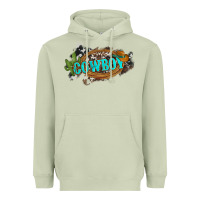 Matcha western cowboy and hat with cactus and cowhide Heavyweight Hoodie - Artiststas