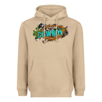 Mushroom western cowboy and hat with cactus and cowhide Heavyweight Hoodie - Artiststas