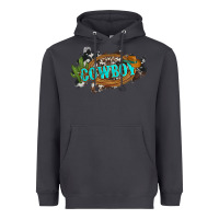 Smoke western cowboy and hat with cactus and cowhide Heavyweight Hoodie - Artiststas