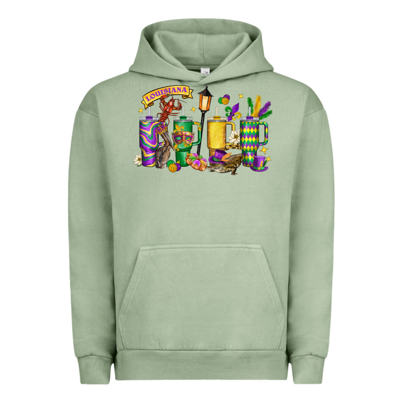Obsessive Cup Disorder Mardi Gras Urban Hoodie by LillyAllenDesigns | Teevron