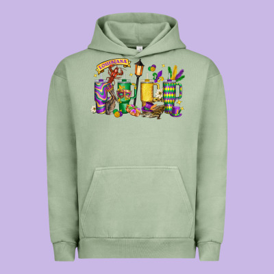 Obsessive Cup Disorder Mardi Gras Urban Hoodie Designed By Lillyallendesigns