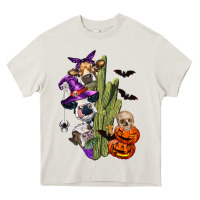 Cream halloween cows Heavy Core Tee - LillyAllenDesigns