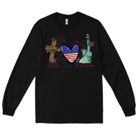Black Faith love Freedom 4th of july Long Sleeve Tee - CowGirlArtShop