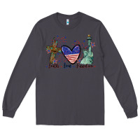 Smoke Faith love Freedom 4th of july Long Sleeve Tee - CowGirlArtShop