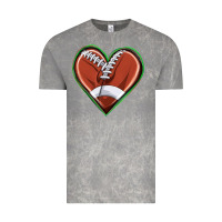 Cloud Rock football heart Vintage Tee - texasbilliewilder