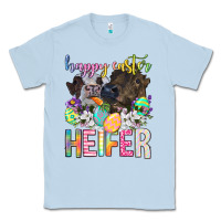 Dusty Blue happy easter heifer Classic Tee - Neo Western