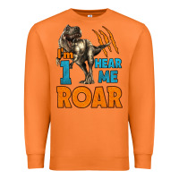 Carrot i'm one hear me roar dinosaur birthday Premium Sweatshirt - LillyAllenDesigns