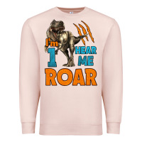 Pale Pink i'm one hear me roar dinosaur birthday Premium Sweatshirt - LillyAllenDesigns