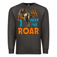 Smoke i'm one hear me roar dinosaur birthday Premium Sweatshirt - LillyAllenDesigns
