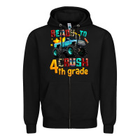 Black ready to school crush 4th grade Zipper Hoodie - AdoDesignShop