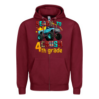 Burgundy ready to school crush 4th grade Zipper Hoodie - AdoDesignShop