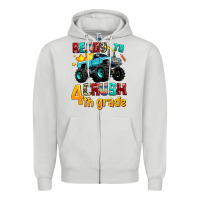 Dove Grey ready to school crush 4th grade Zipper Hoodie - AdoDesignShop