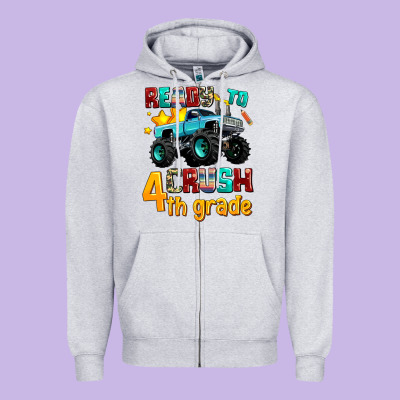 Ready To School Crush 4th Grade Zipper Hoodie Designed By Adodesignshop