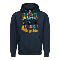 Navy ready to school crush 4th grade Zipper Hoodie - AdoDesignShop