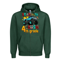 Sports Green ready to school crush 4th grade Zipper Hoodie - AdoDesignShop