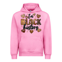 Fuchsia Pink i'm black history Urban Hoodie - LillyAllenDesigns