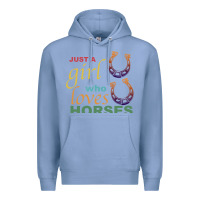 Colony Blue Just a Girl Who Loves Horses Premium Hoodie - Bettercallsaul