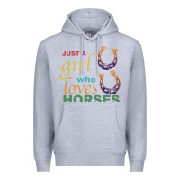 Heather Grey Just a Girl Who Loves Horses Premium Hoodie - Bettercallsaul