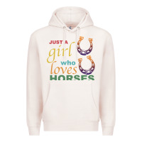 Pale Pink Just a Girl Who Loves Horses Premium Hoodie - Bettercallsaul