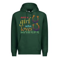 Sports Green Just a Girl Who Loves Horses Premium Hoodie - Bettercallsaul