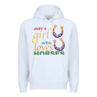 White Just a Girl Who Loves Horses Premium Hoodie - Bettercallsaul