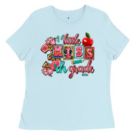 Baby Blue little miss 3 rh   grade Ladies Tee - AdoDesignShop