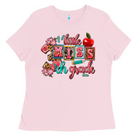 Bubblegum Pink little miss 3 rh   grade Ladies Tee - AdoDesignShop