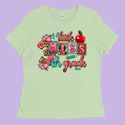 Little Miss 3 Rh   Grade Ladies Tee Designed By Adodesignshop