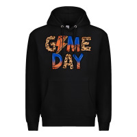 Black game day basketball Premium Hoodie - MaliasSmallBusiness