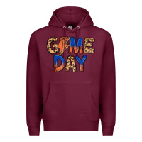 Burgundy game day basketball Premium Hoodie - MaliasSmallBusiness