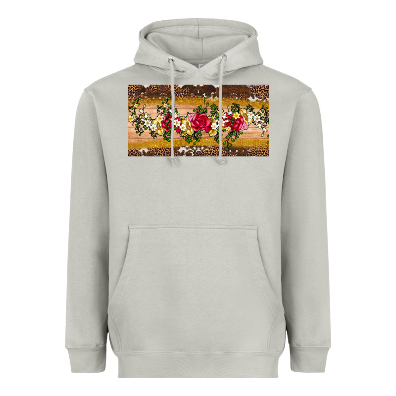 Western  Leopardfloral Licanse Plate Heavyweight Hoodie by Artiststas | Teevron
