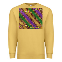 Antique Gold mardi gras leopard glitter bead Premium Sweatshirt - BarkalooDesign