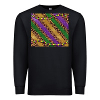 Black mardi gras leopard glitter bead Premium Sweatshirt - BarkalooDesign